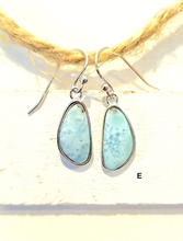 Load image into Gallery viewer, Free form Larimar earrings
