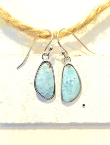 Free form Larimar earrings