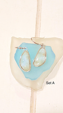 Load image into Gallery viewer, Free form Larimar earrings
