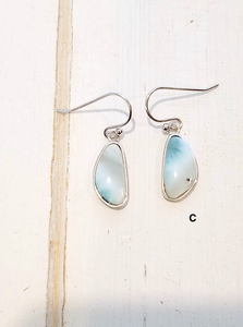 Free form Larimar earrings