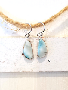 Free form Larimar earrings