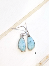 Load image into Gallery viewer, Free form Larimar earrings

