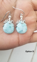 Load image into Gallery viewer, Larimar Octopus earrings

