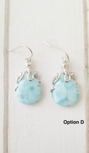 Load image into Gallery viewer, Larimar Octopus earrings
