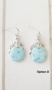 Larimar Octopus earrings