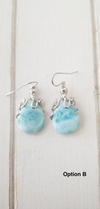 Larimar Octopus earrings
