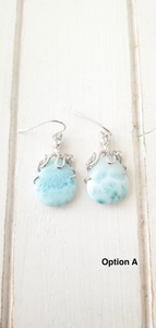 Larimar Octopus earrings
