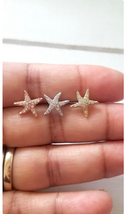 Cz Starfish Studs