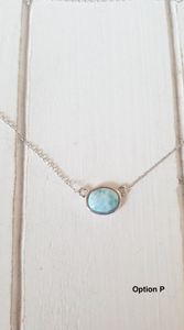 Oval Larimar necklace