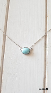 Oval Larimar necklace