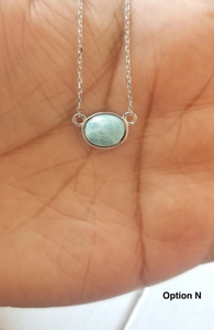 Oval Larimar necklace