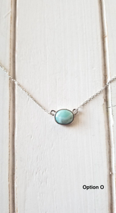 Oval Larimar necklace