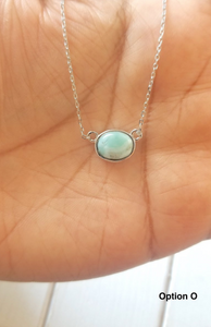 Oval Larimar necklace