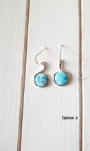Load image into Gallery viewer, Round Larimar Dangling Earrings
