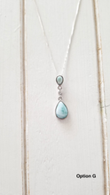 Load image into Gallery viewer, Teardrop &amp; CZ pendant
