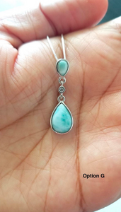 Teardrop & CZ pendant