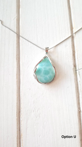 Teardrop Larimar Necklace