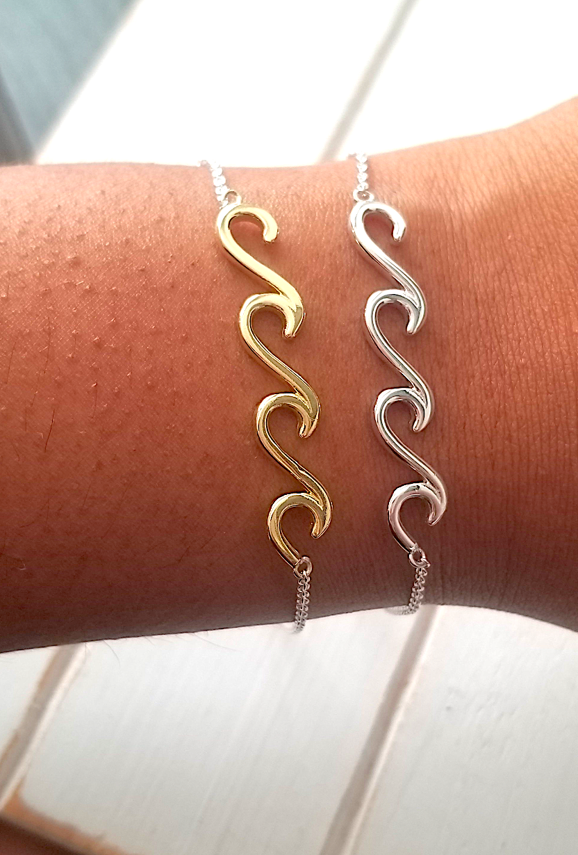 Multi Wave bracelet - Silver and 2 tone