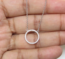 Load image into Gallery viewer, CZ Circle necklace
