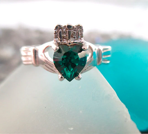 Birthstone Claddagh Ring