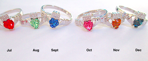 Birthstone Claddagh Ring