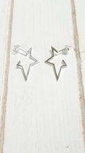 Load image into Gallery viewer, Star hoop earrings
