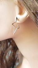 Load image into Gallery viewer, Star hoop earrings

