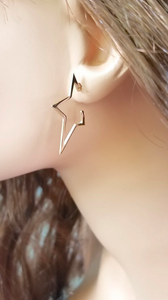 Star hoop earrings
