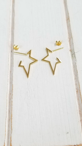 Star hoop earrings