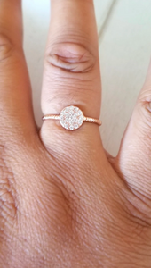 Circle ring with Cz