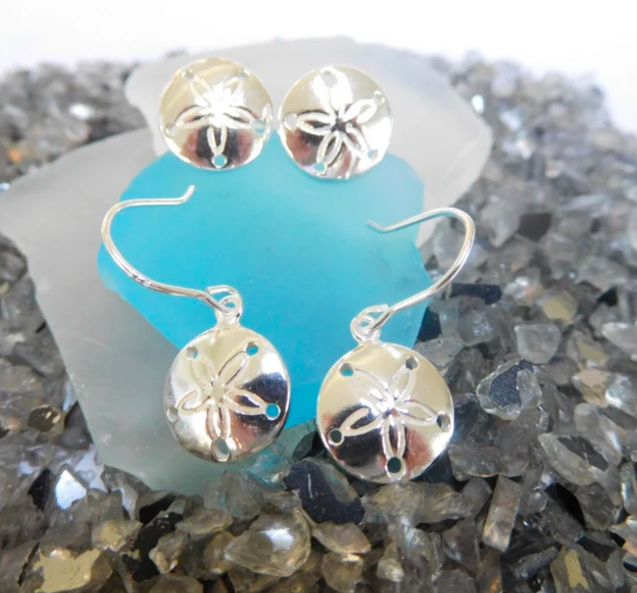 Sand dollar earrings