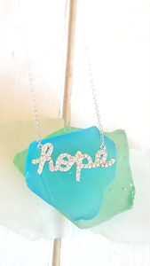 Hope necklace w. Cz's