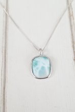 Load image into Gallery viewer, Cushion cut Larimar Pendant
