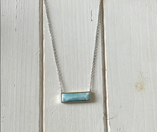 Load image into Gallery viewer, Larimar Bar necklace - 925 Sterling Silver
