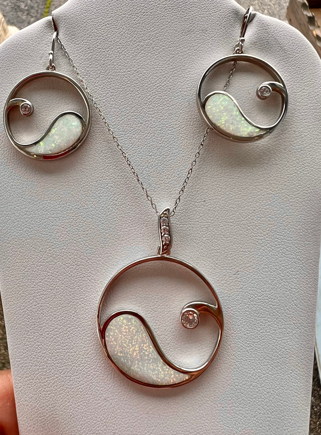 Opal Wave earrings